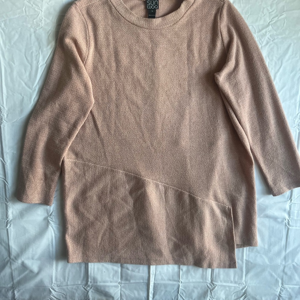 CLARA SUNWOO Blush Pink Crew Neck Sweater